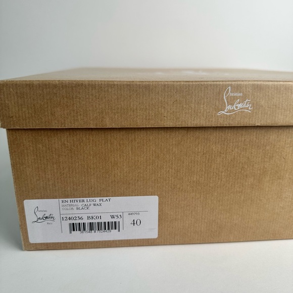 Christian Louboutin En Hiver Black Leather Lug Sole Boots 40 $1595 NIB - Picture 8 of 10